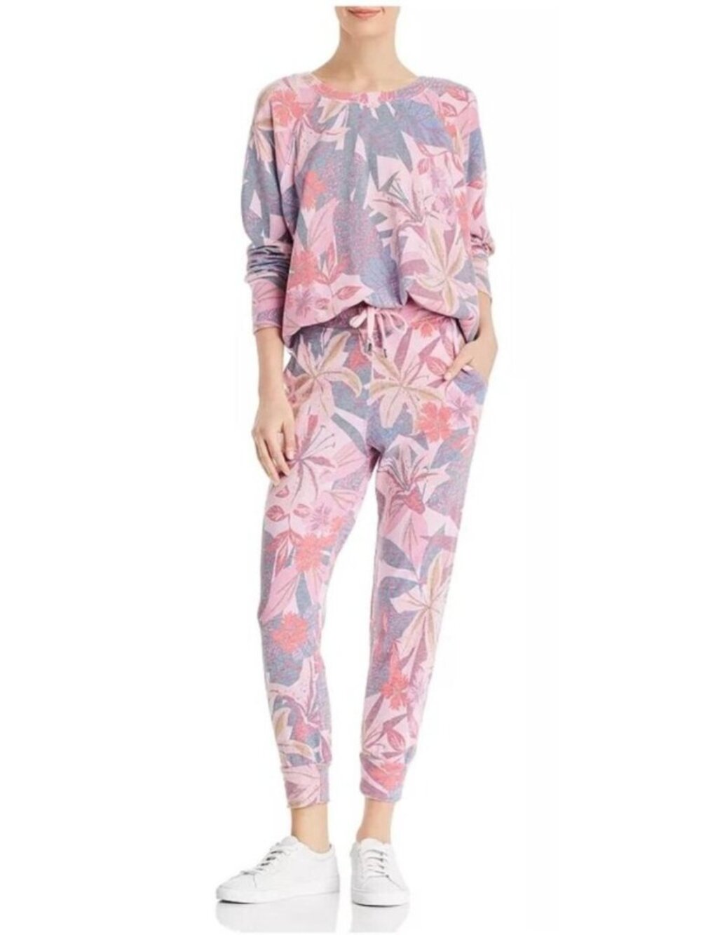 SUNDRY Tropical Floral Raglan lounge set size 0/XS
